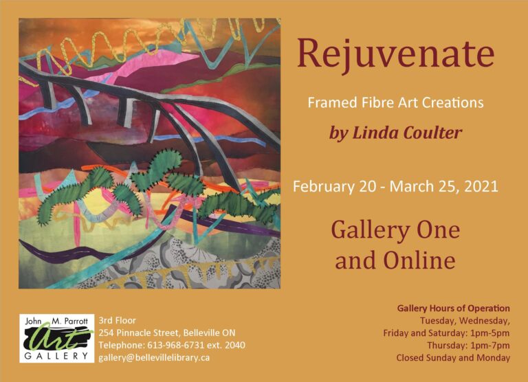 Upcoming Textile Art show for member Linda Coulter